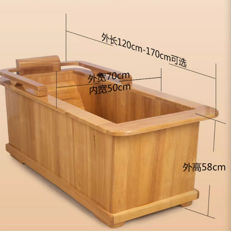瀚匠泡澡桶木桶商用浴缸实木桑拿洗澡桶新中式洗浴养生木桶成人