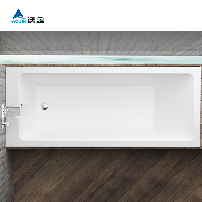 澳金嵌入式浴缸亚克力家用小1米4深1.5 米1.6亮光1.7成人简易浴缸