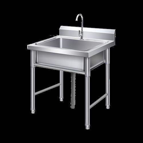 商用不锈钢水槽单双三槽带支架厨房洗菜盆单个盆洗碗池水池家用