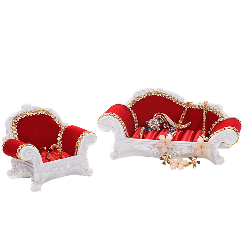 北欧创意ob11娃座小沙发摆件戒指架首饰盒收纳耳环架子饰品展示架