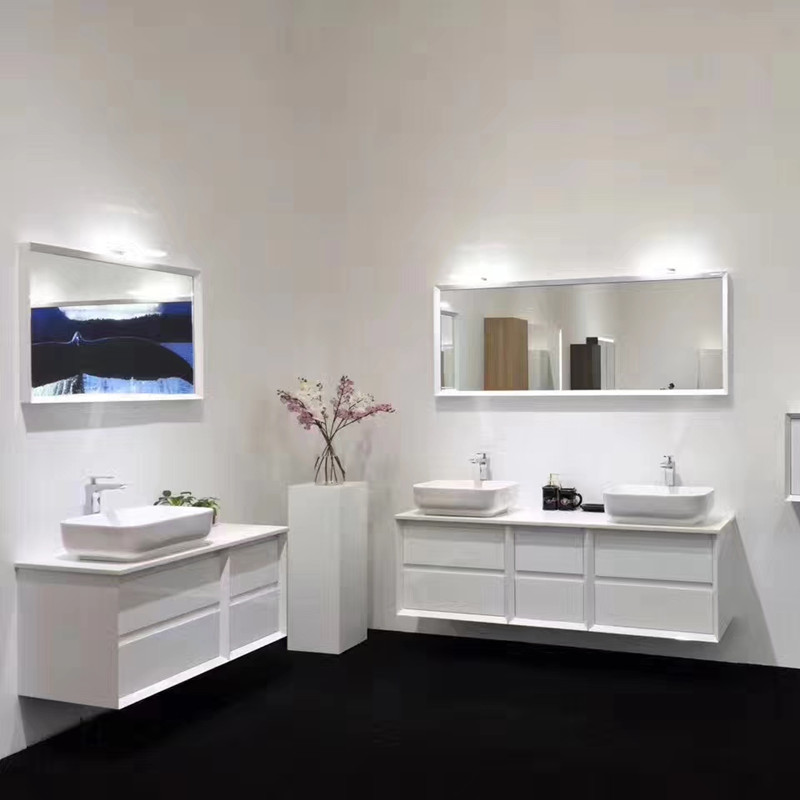 浴室柜组合简约出口橡木双盆台上盆北欧卫生间洗脸盆池洗漱台现代