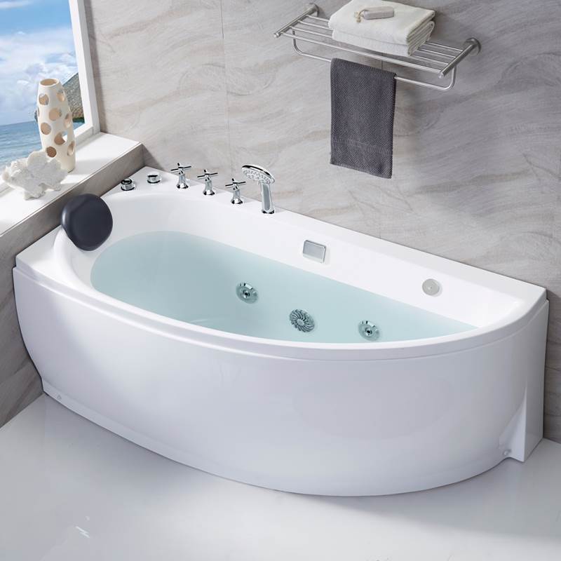 恒温浴缸小户型家用卫生间弧形成人按摩加热亚克力深泡异形小浴缸