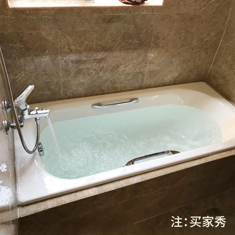 科勒搪瓷铸铁浴缸嵌入式家用泡澡内嵌式小户型浴盆:1.5/1.6/1.7米