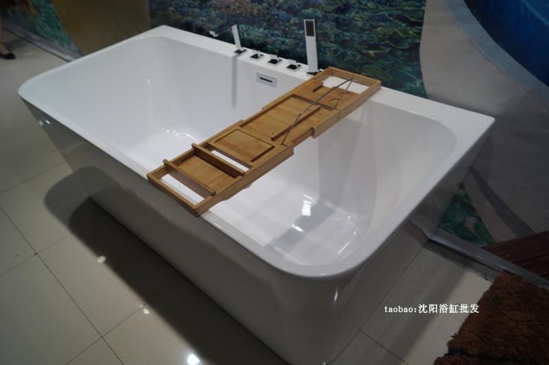 SPA大尺寸亚克力浴缸独立式家用浴盆三边裙大空间无缝日式小户型