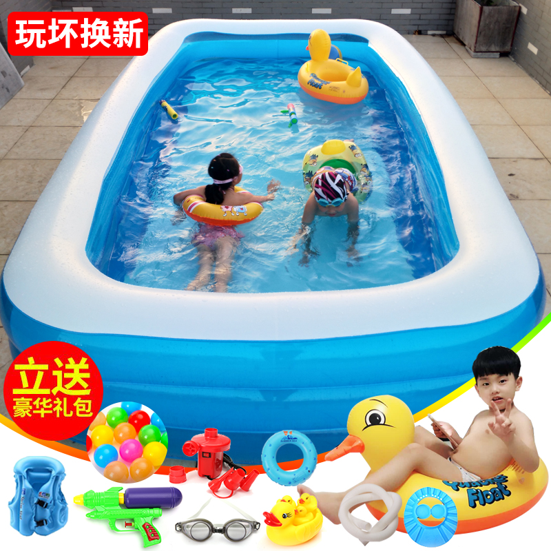 儿童充气游泳池家用超大号宝宝婴儿游泳桶户外成人小孩加厚型浴缸