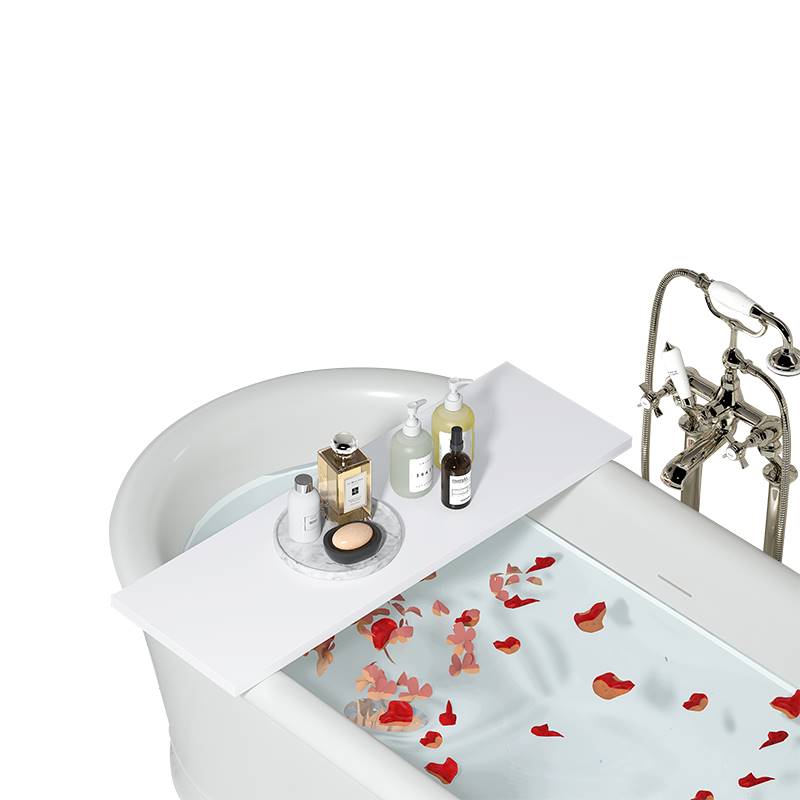 卫生间浴室浴缸上的置物架台面缝隙泡澡手机木架子浴池盖板托盘盒