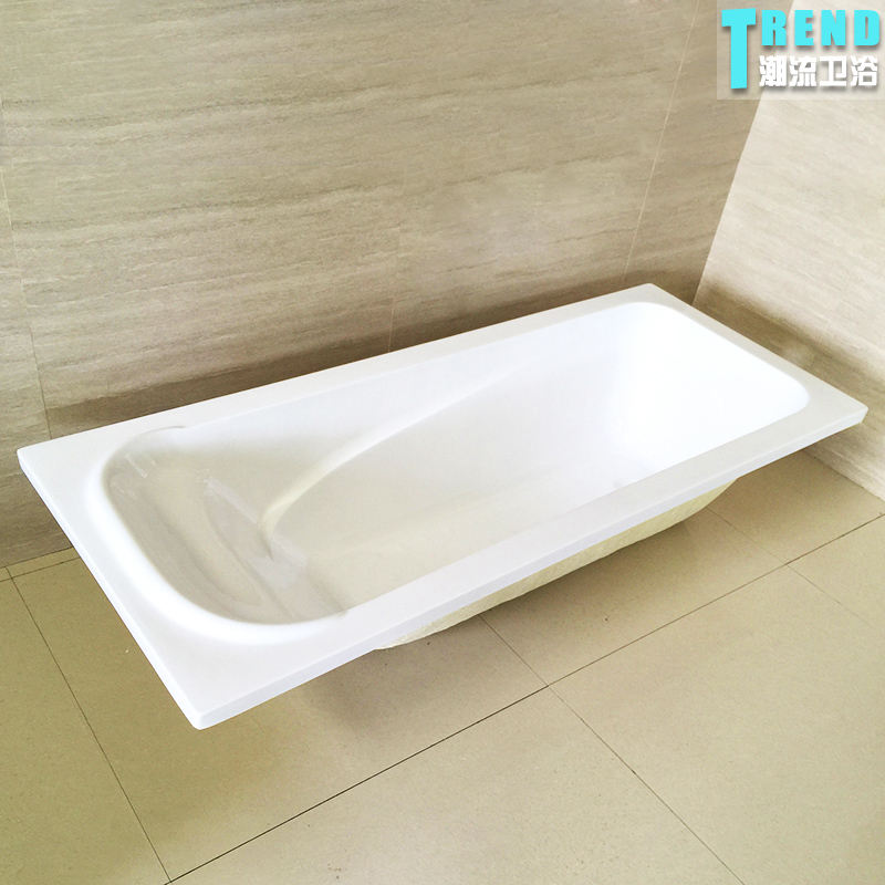 亚克力嵌入式方形浴缸 单人普通独立式浴盆1.2 1.4 1.5 1.6 1.7米