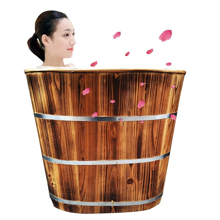 超大号成人浴桶环保木桶泡澡桶加厚儿童洗澡盆家用带盖浴缸沐浴桶