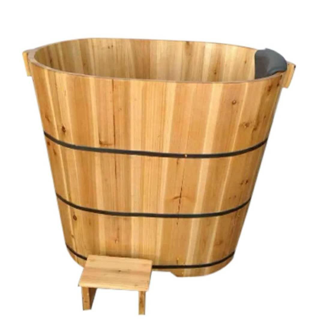 木桶浴桶加高不占地成人泡澡木桶洗澡桶实木浴缸家用洗澡盆沐浴桶