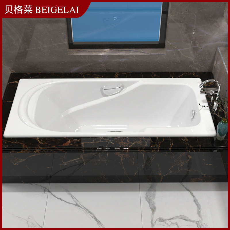 新品成人卫生间大铸铁嵌入式浴缸家用小户型搪瓷陶瓷单人简易小型