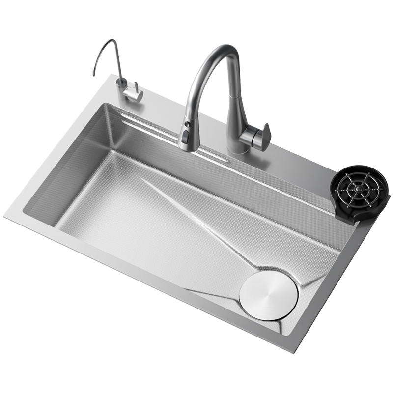 浪鲸厨房大单槽304不锈钢水槽洗碗槽耐刮易洁洗菜洗碗池台下盆R6