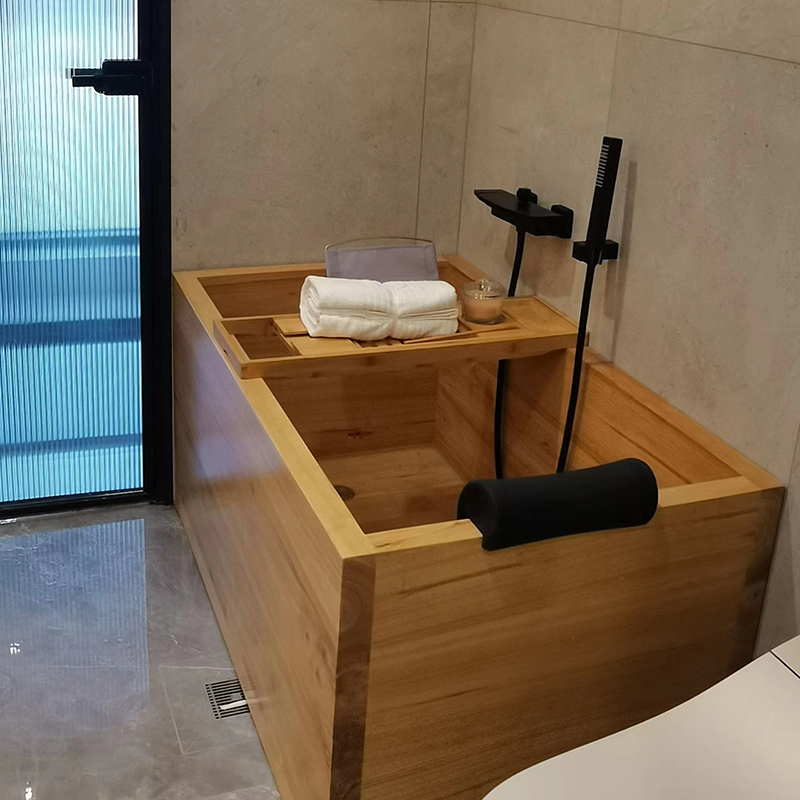 酒店橡木泡澡木桶浴桶洗澡沐浴盆美容会所泡澡桶木质成人定制浴缸