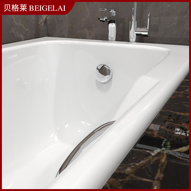 速发成人卫生间大铸铁嵌入式浴缸家用小户型搪瓷陶瓷单人简易小型