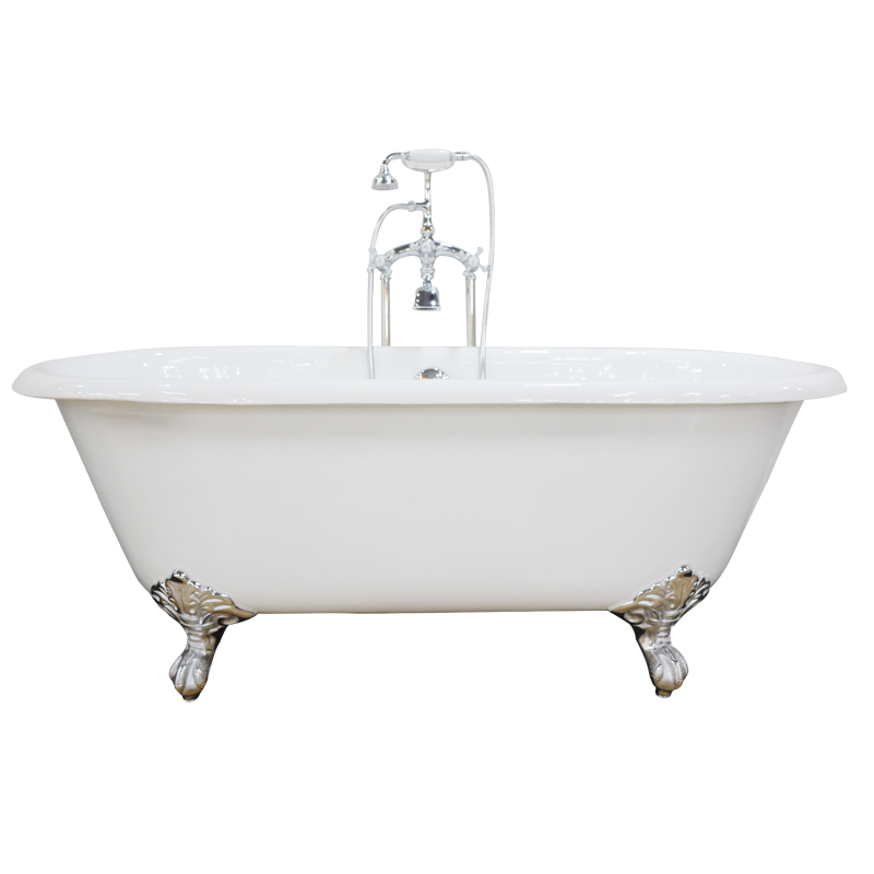 独立式铸铁欧式成人贵妃浴缸1.6米1.7米家用进口釉复古搪瓷浴盆