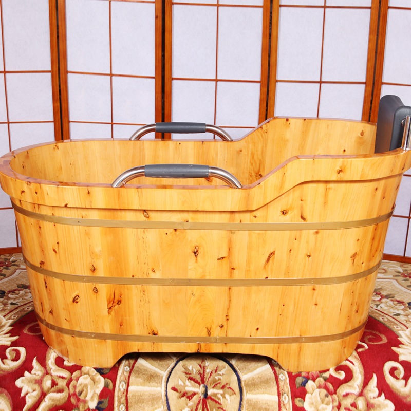 香柏木桶浴桶成人泡澡实木桶家用沐浴洗澡盆大人熏蒸全身木质浴缸