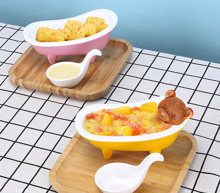 浴缸甜品碗冰淇淋水果小食网红同款小熊餐厅餐仪式感餐具密胺小碗