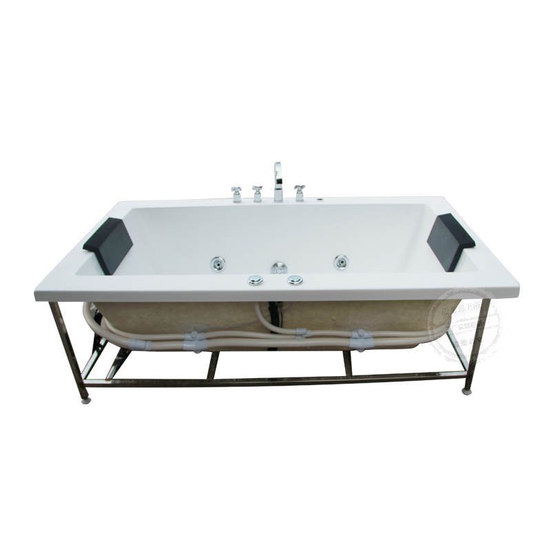 时尚进口嵌入式亚克力浴盆方形镶嵌式浴缸大尺寸双人浴池泡澡盆
