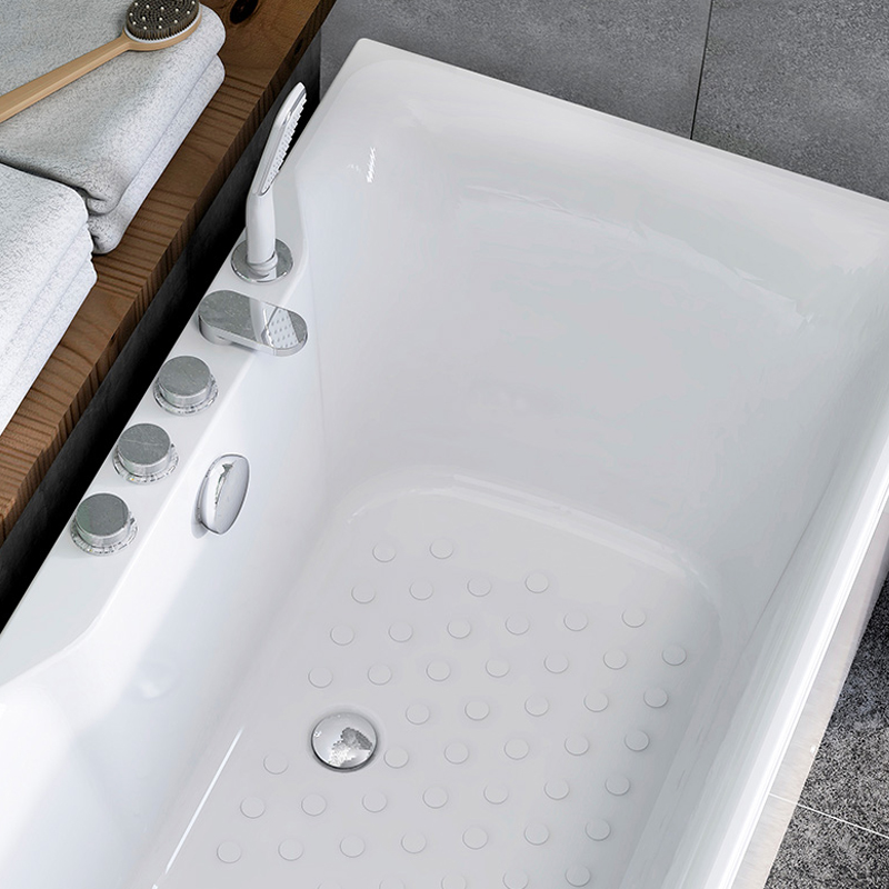 九牧亚克力浴缸小户型迷你浴缸淋浴一体卫生间独立式浴池家用浴盆