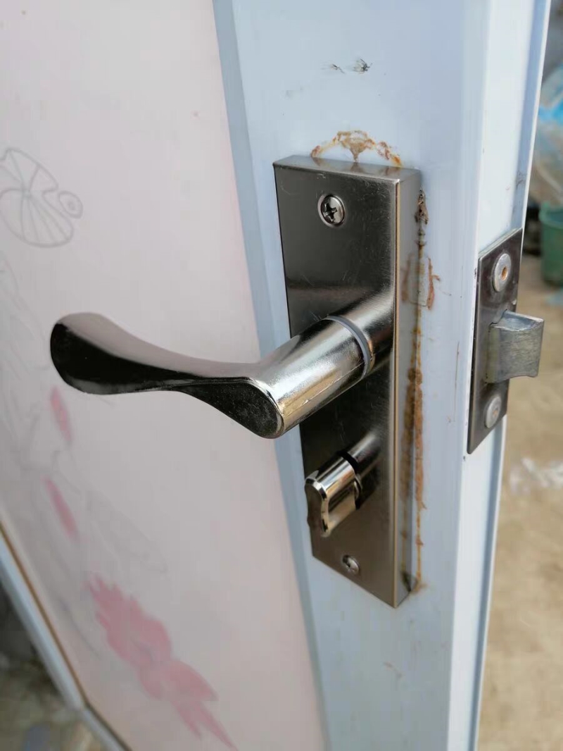 卫浴锁浴室门锁铝合金门执手锁卫生间门锁单舌无钥匙孔距125mm