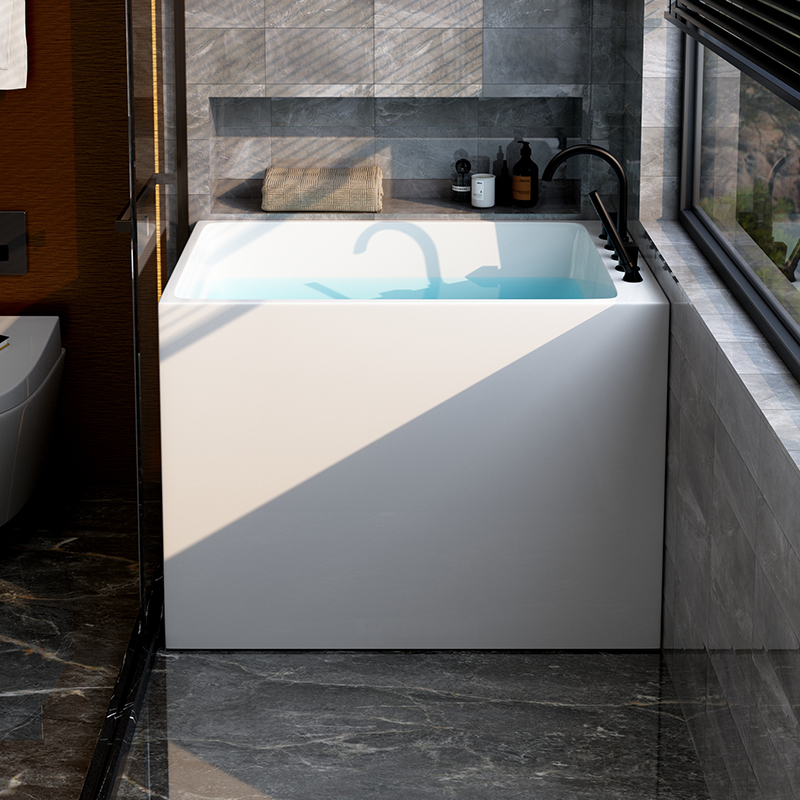 欧凯伦日式小浴缸家用小户型深泡坐式可移动亚克力小型迷你小浴盆