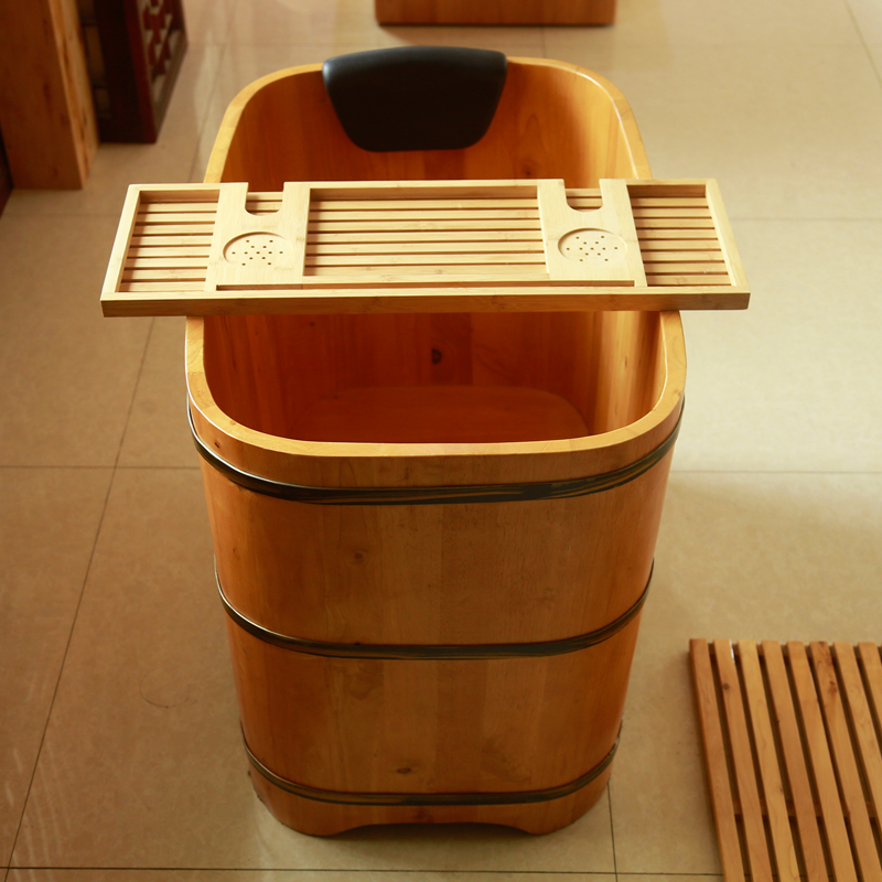 精品橡木木桶浴桶泡澡桶成人小户型实木洗澡盆大人沐浴缸家用全身