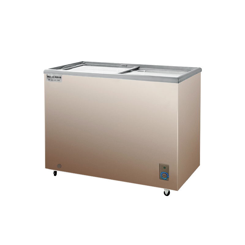 美菱商用冰柜冷冻冷藏卧式保鲜大容量冰柜雪糕柜玻璃门展示柜