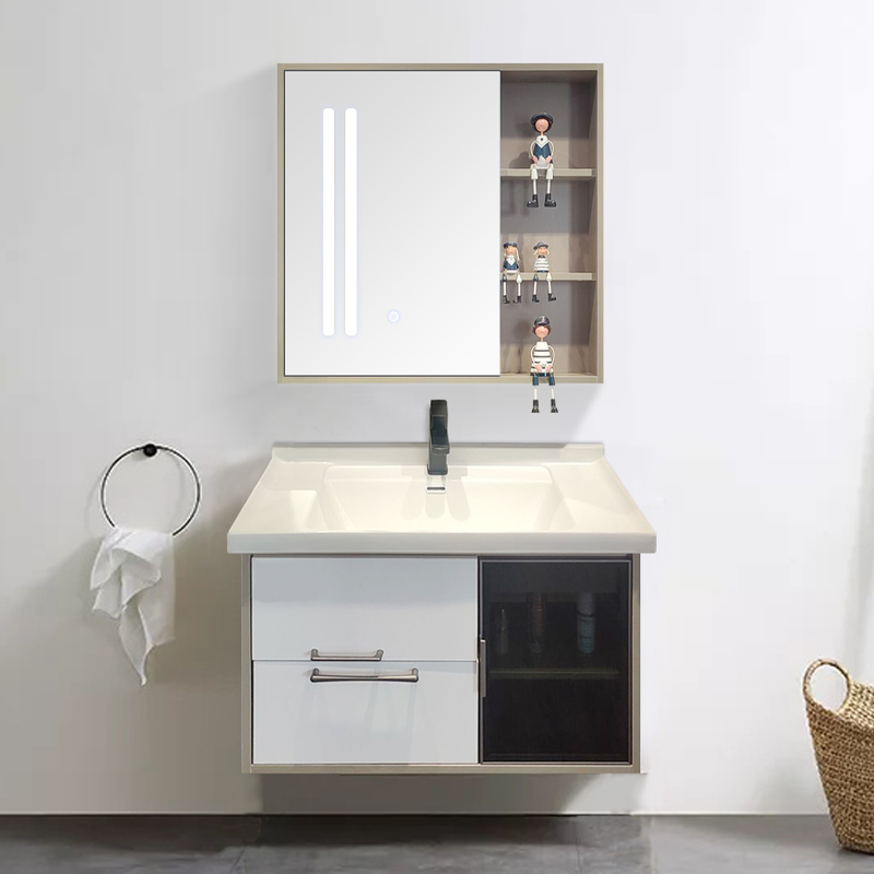 生态实木浴室柜组合现代智能轻奢卫生间洗漱台卫浴洗脸盆洗手盆柜