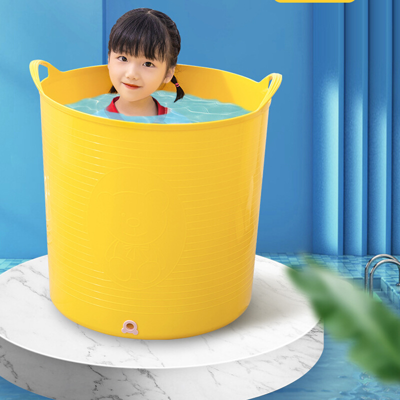 儿童泡澡桶宝宝洗澡桶婴儿浴桶浴盆家用浴缸全身澡盆可坐大号小孩