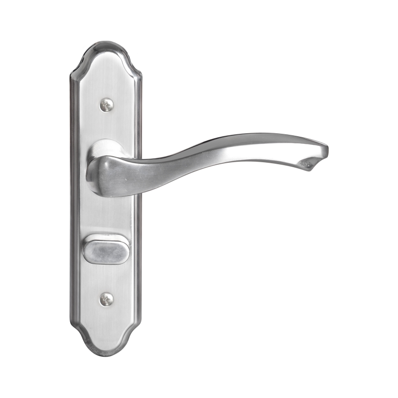卫生间门锁卫浴洗手间厕所单舌门锁铝合金门不锈钢锁把手通用型