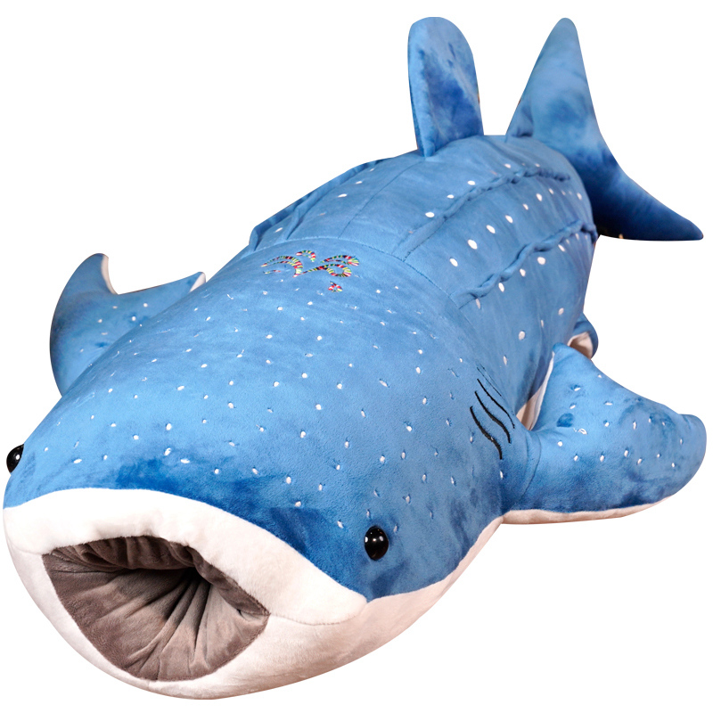 卡通鲸鱼毛绒玩具公仔蓝鲸鱼鲨鱼大号睡觉抱枕靠垫玩偶布娃娃礼物