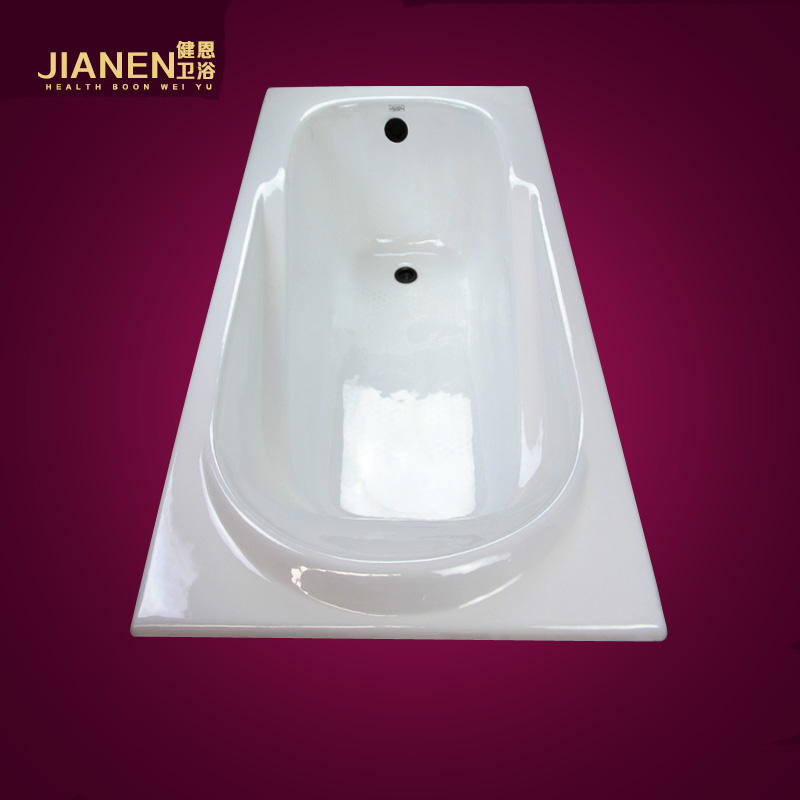 嵌入式搪瓷小户型家用浴缸1.5/1.6/1.7米成人陶瓷铸铁卫生间浴缸