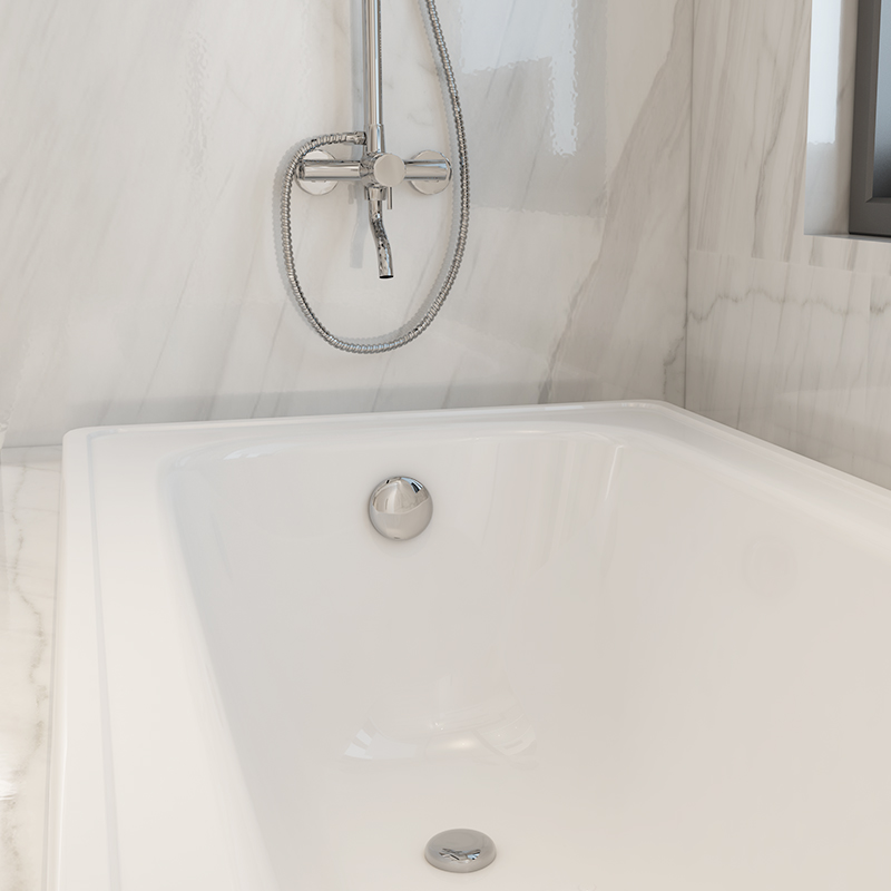 小尺寸方形简易钢板陶瓷搪瓷嵌入式迷你浴缸家用小户型成人