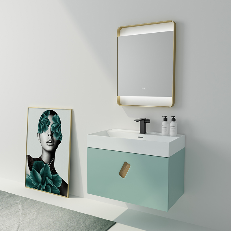 摩狮 莫兰迪色ins风浴室柜组合现代简约洗脸盆薄荷绿卫生间小户型