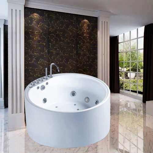 家用别墅酒店用圆形亚克力按摩浴缸1.2米1.3米1.5米1.6米1.8米