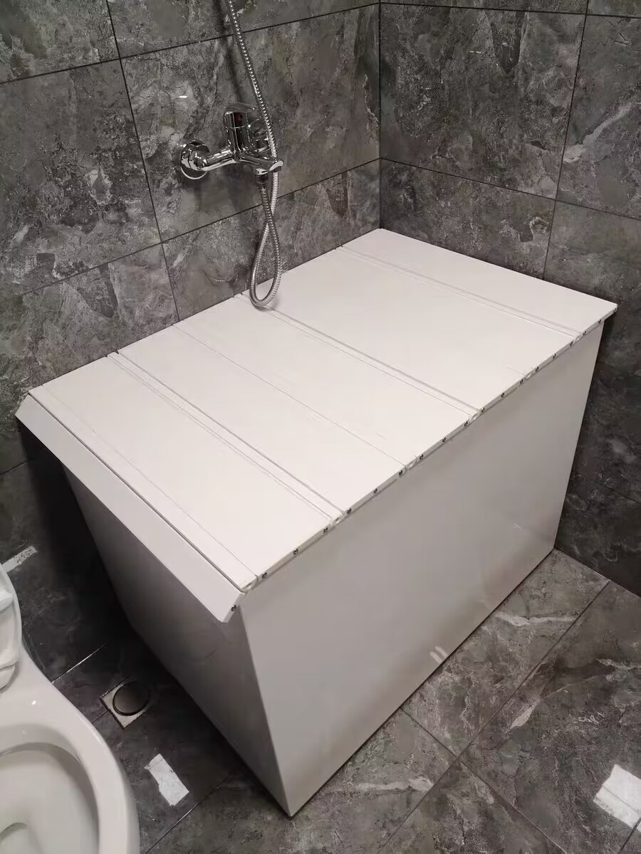 承重款塑料折叠式保温盖防尘支架泡泡浴洗澡盆浴缸盖板浴缸置物架