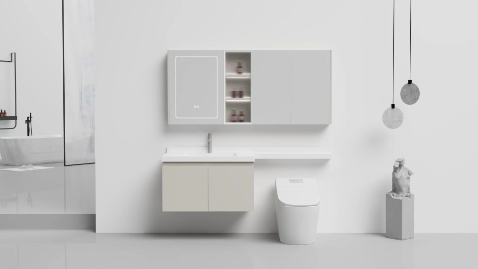 卢卡维拉原创品牌非标定制浴室柜组合全桉实木多层板卫生间洗漱台