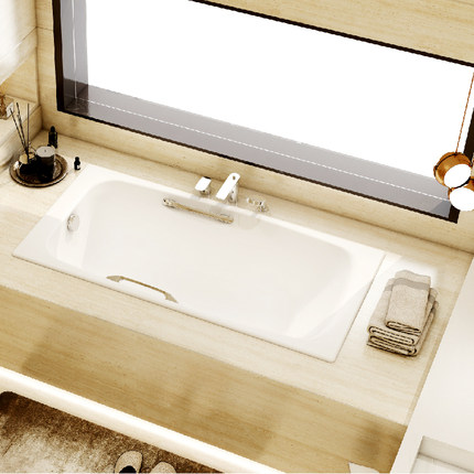 科勒铸铁浴缸搪瓷小户型浴池嵌入式1.5m1.7米浴盆家用成人18208T