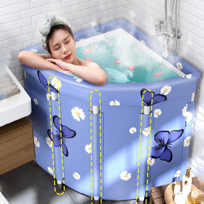 速发泡澡桶折叠大人浴缸神器婴儿童游泳池扇形压缩洗澡盆保温汗蒸