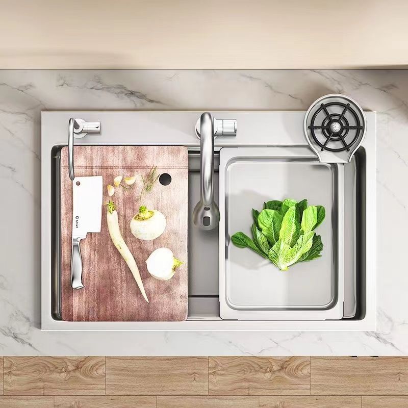 正宗SUS304食品级不锈钢水槽大单槽家用厨房台下洗菜盆洗碗池加厚