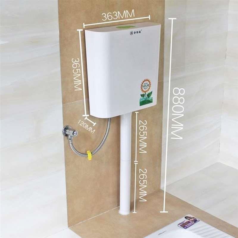 水箱家用卫生间高压蹲便器坑式加池冲配件厕所大力马桶按键蹬抽。