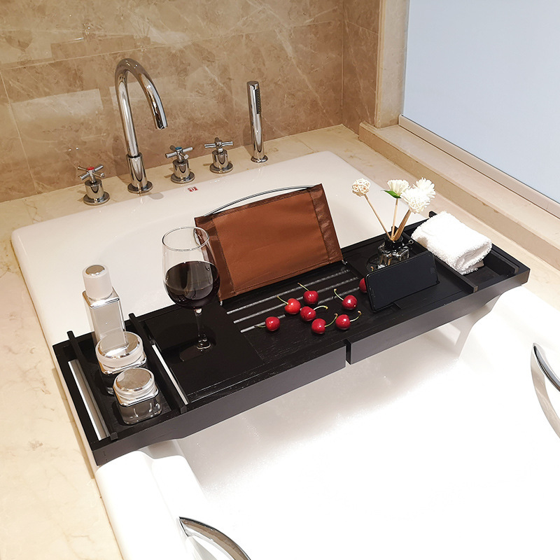 欧式浴缸架多用途伸缩浴缸置物板spa泡澡iPad手机支架浴缸置物架