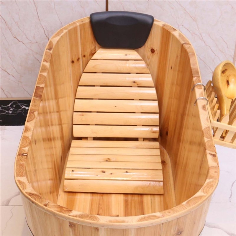 定制浴桶内座椅躺h椅靠椅木桶浴缸坐垫泡澡桶内坐凳凳子折叠靠