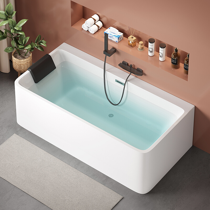 新款方形浴缸家用成人独立一体保温小户型酒店民宿欧式亚克力浴盆