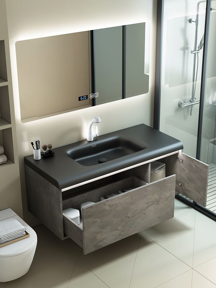 设计师款浴室柜组合卫生间洗漱台洗脸池洗手台卫浴面盆智能镜柜