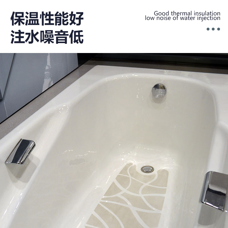 科勒铸铁搪瓷浴缸泡澡 K-731T-GR/NR-0雅黛乔1.7米嵌入式防滑