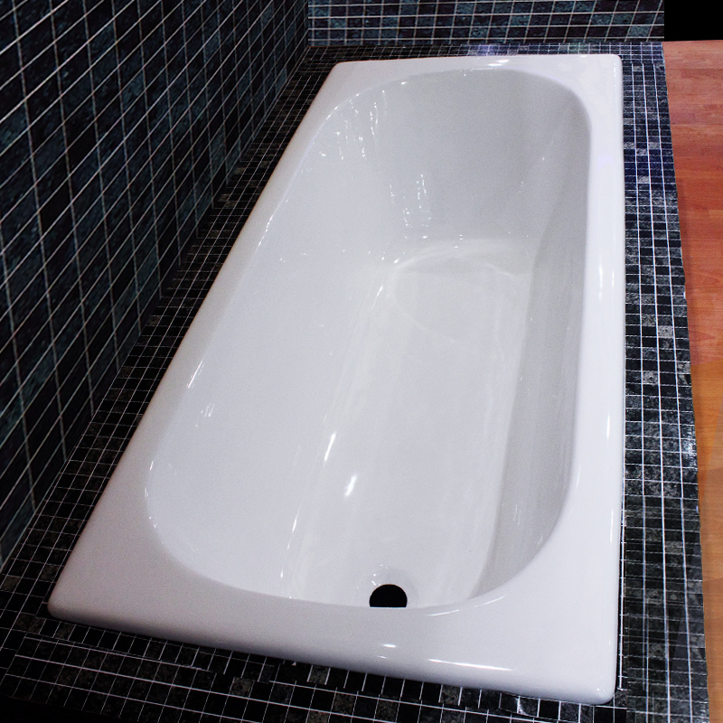 铸铁迷你家用成人嵌入式搪瓷浴缸铁铸小户型陶瓷普通内嵌式浴盆
