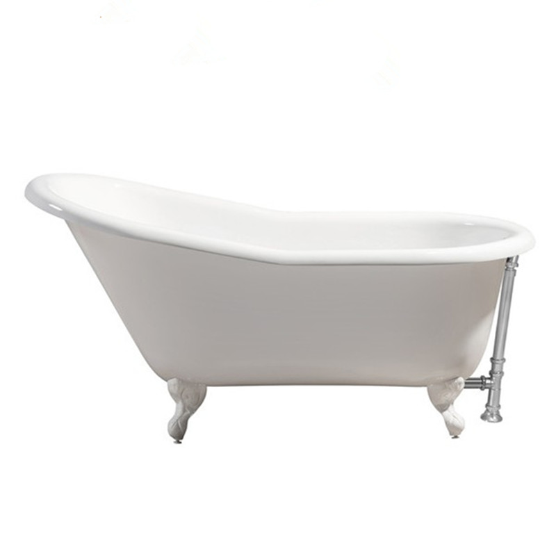 简派卫浴欧货网红陶搪瓷独立式铸铁浴缸1.4-1.7米英伦风撞色定制