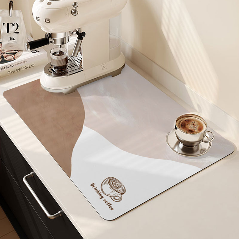 硅藻泥咖啡机吧台吸水沥水垫厨房灶台台面水槽洗碗防滑垫杯垫餐垫