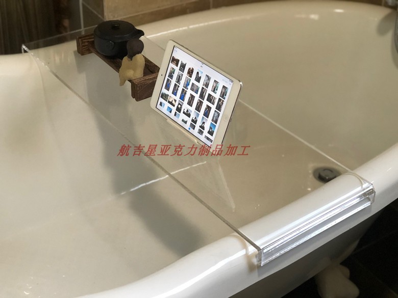 新款亚克力浴缸架SPA浴缸桌浴室浴缸隔板浴缸置物架板泡澡手机木