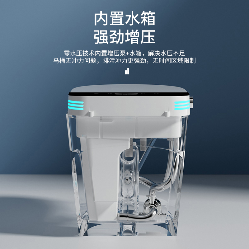 欧罗芬家用智能马桶一体式即热全自动翻盖坐便器泡沫盾无水压限制